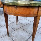 Table bouillotte ancienne style louis xvi plateau marbre