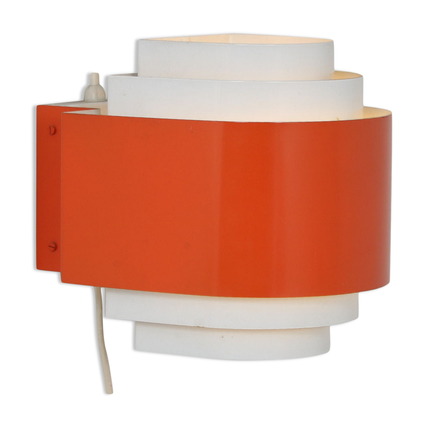1970s orange metal dutch wall lamp
