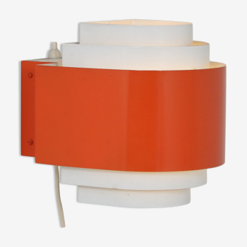 1970s orange metal dutch wall lamp