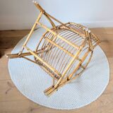 Fauteuil en rotin vintage