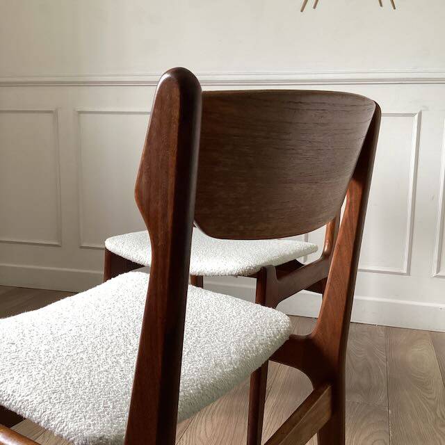 Pair of teak chairs by Erik Buck