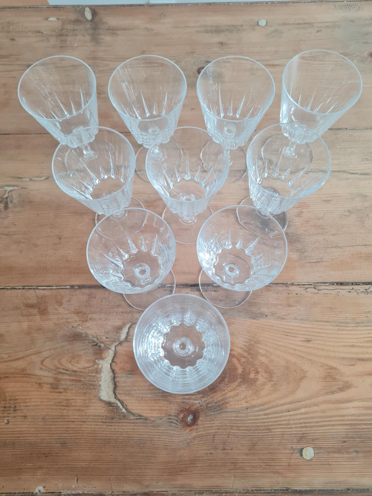 Service de 10 verres à eau en cristal ciselé