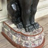 Pair of marble and bronze console tables, Italy, circa 1930