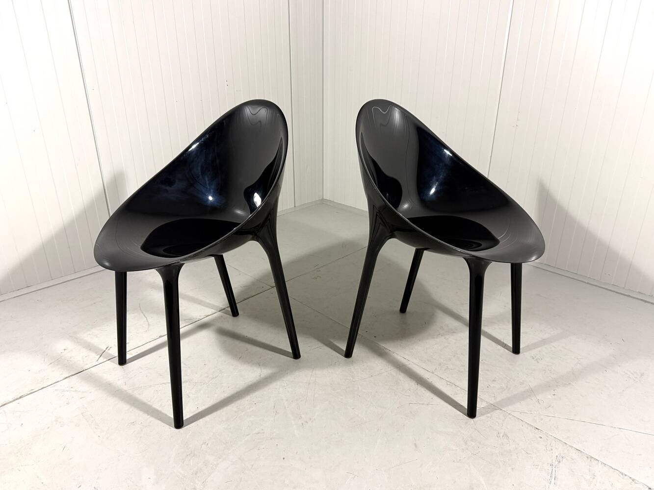 Philippe Starck glossy Super Impossible chairs, Kartell Italy