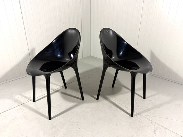 Chaises Super Impossible brillantes de Philippe Starck, Kartell Italie