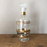 2 decanters with gold piping, 1960s