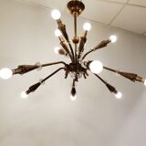 Mid century copper chandelier, 1950s