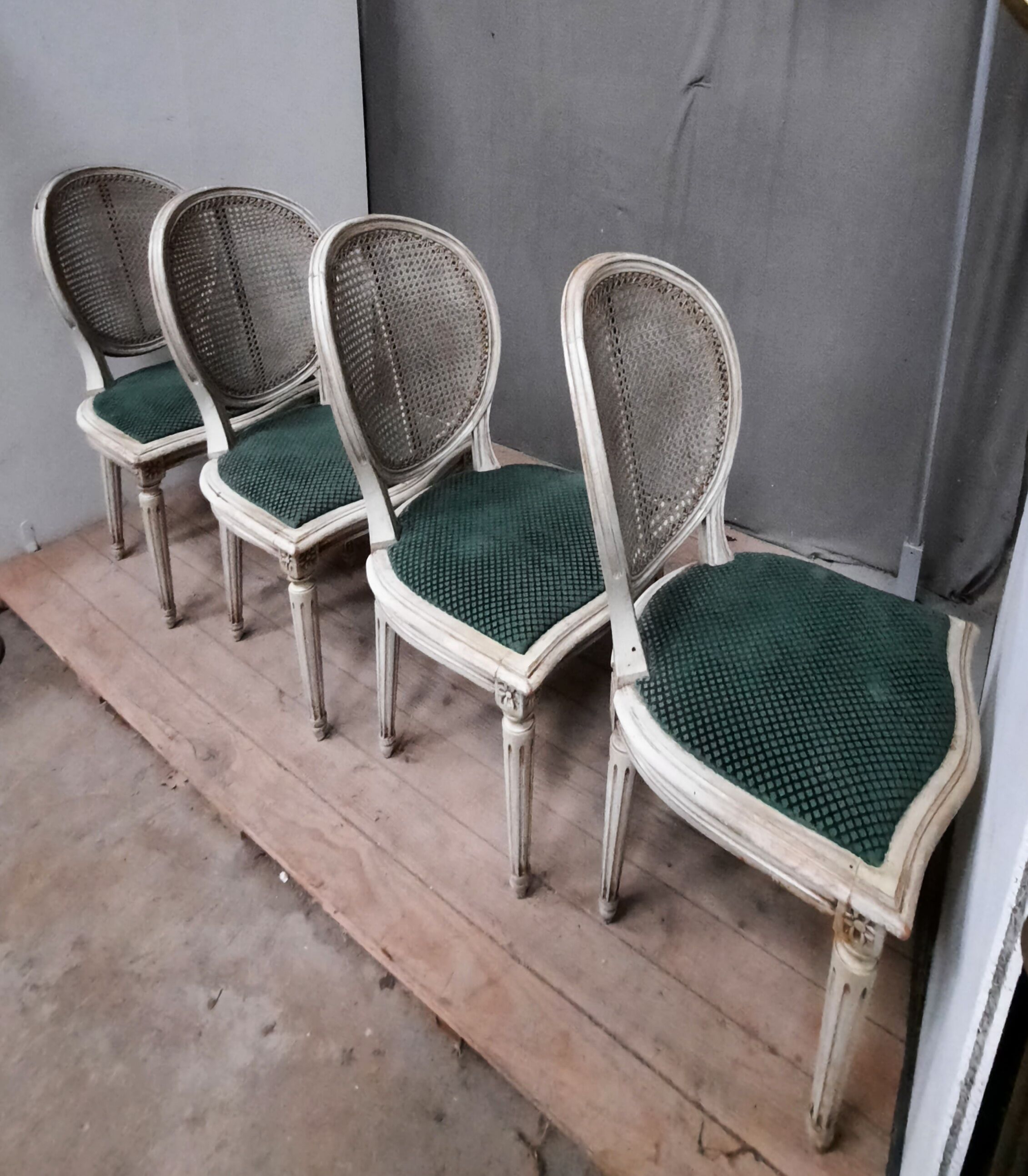 Suite of 4 Louis XVI style chairs