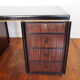 Bureau Art Déco double face en ébène de macassar et bois noirci