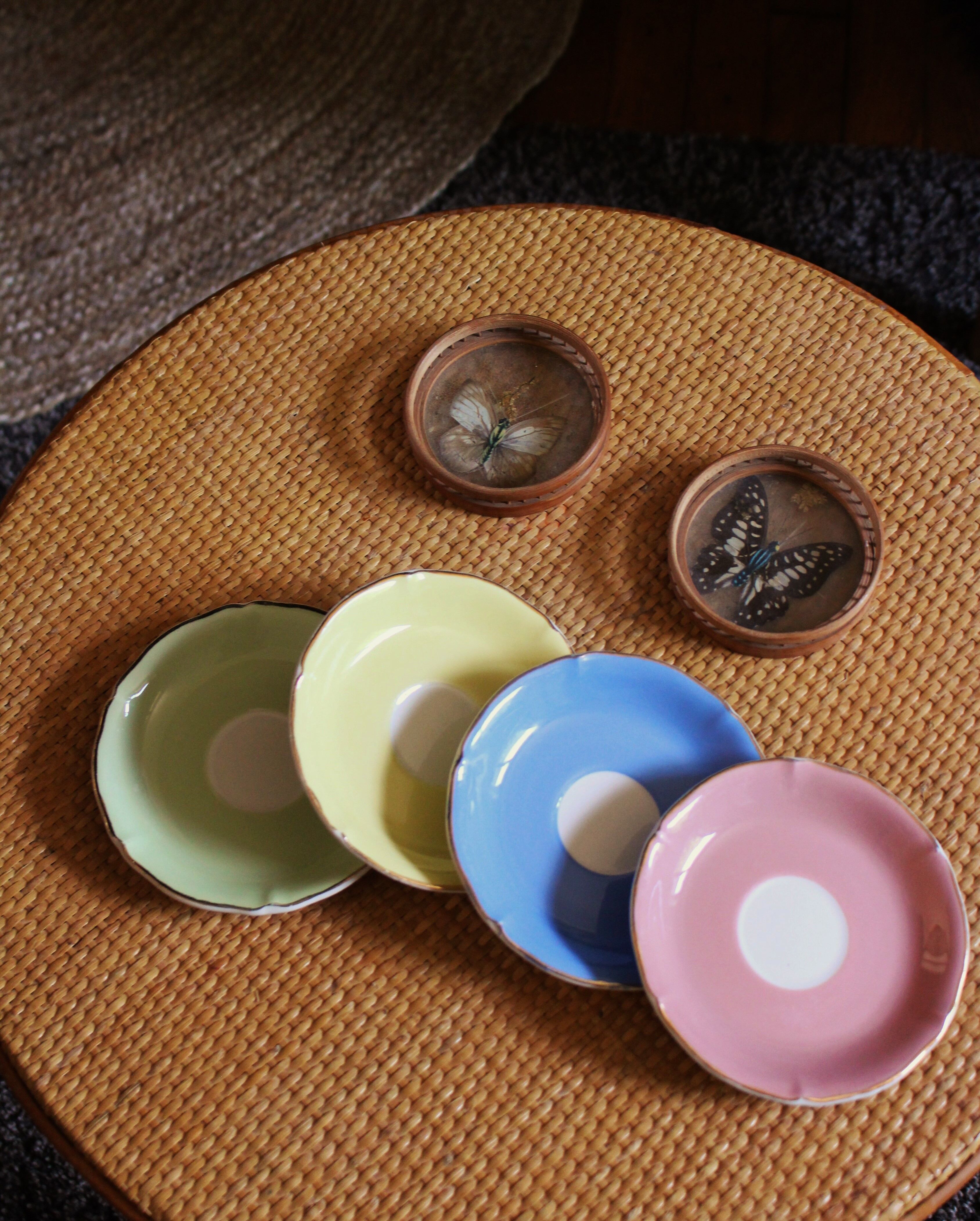 Lot 4 saucers Céranord Saint Amand Trianon
