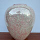Iridescent Charolles earthenware round vase from the 1980s.