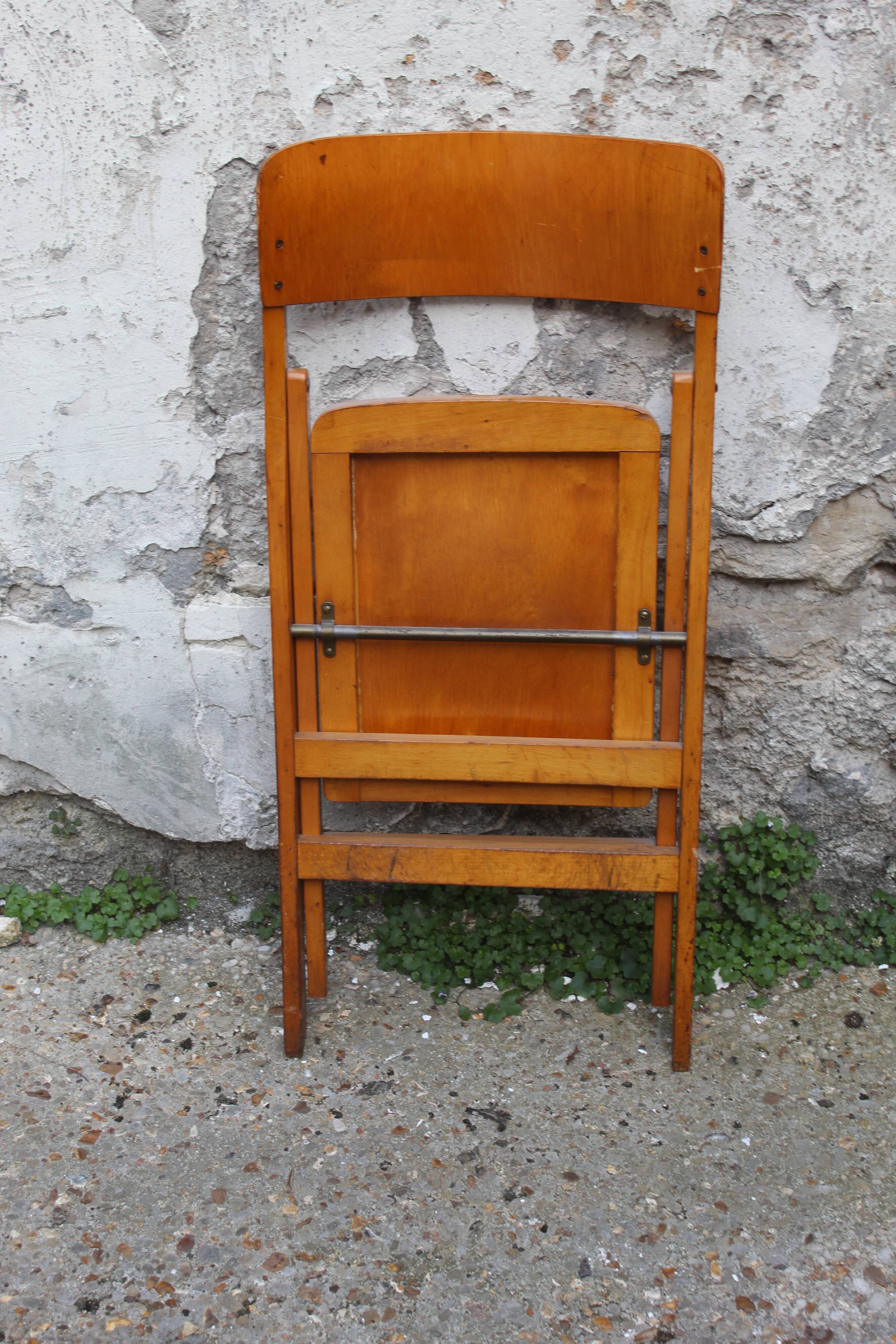 Folding wooden chair