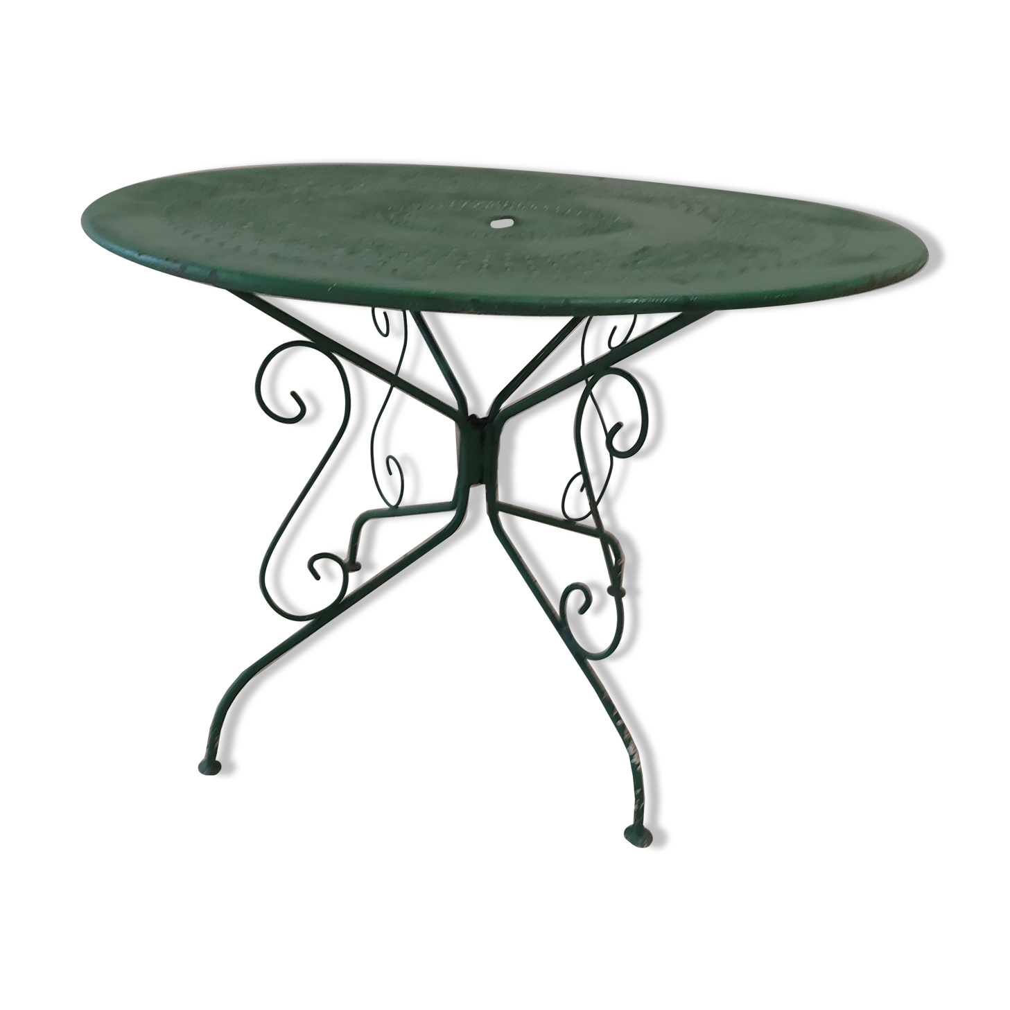 Old metal garden table