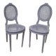 Paire de chaise cannees