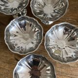Large stainless steel stemmed bowls