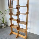 Bookcase on solid beech legs from the 80s