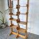 Bookcase on solid beech legs from the 80s