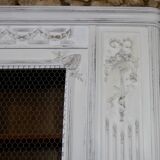 shabby wardrobe with Louis XVI style mesh door