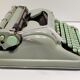 Hermes 3000 green blue typewriter