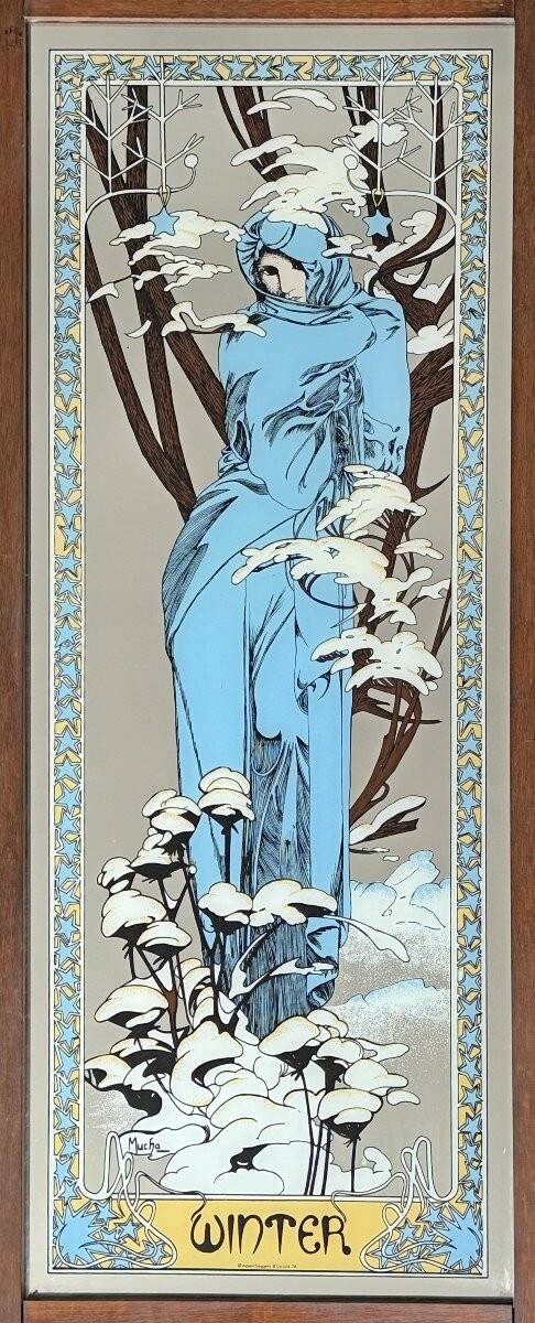 Screen decorated with the four seasons.