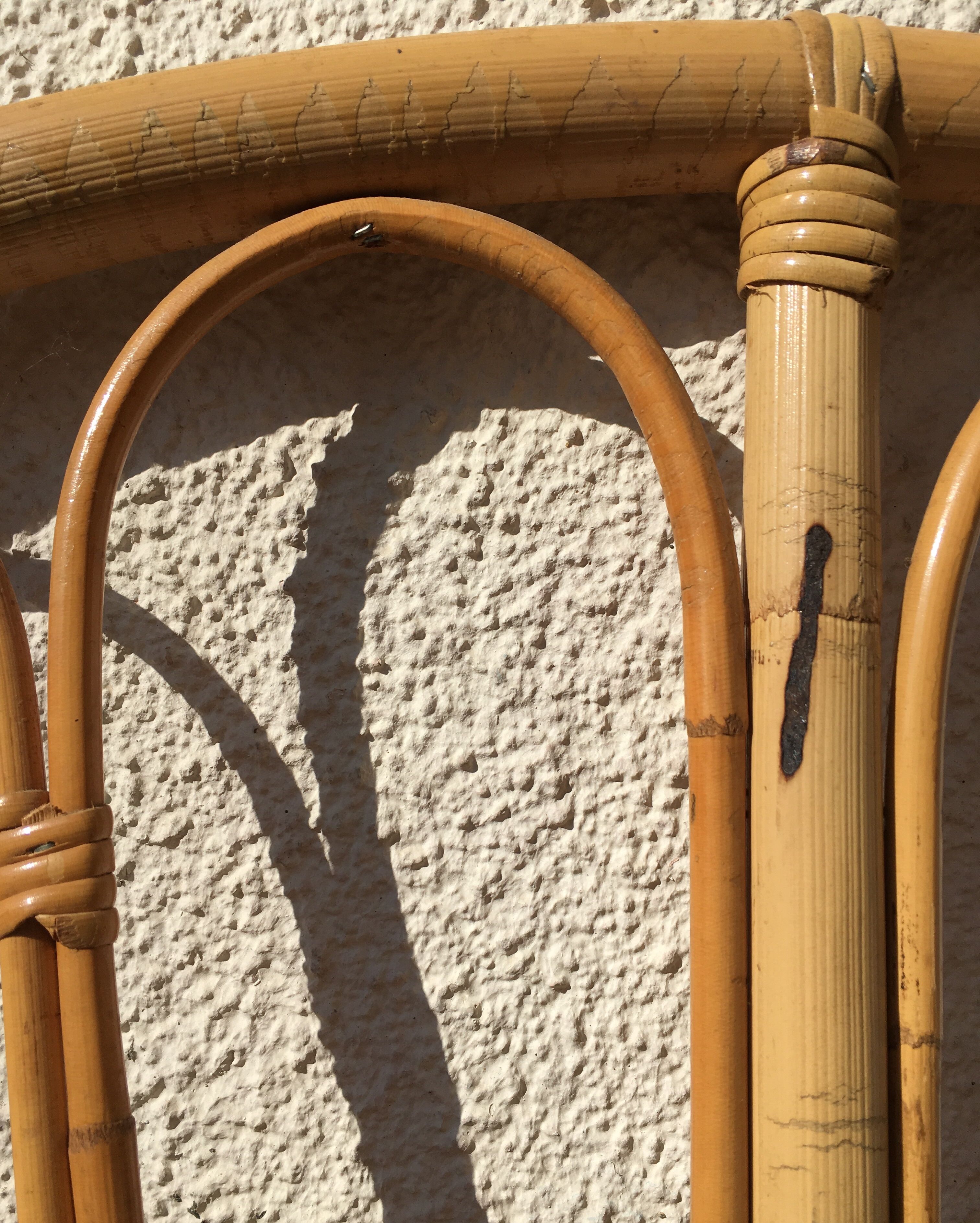 Rattan bedhead one person