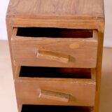 Art Deco bedside table in Burmese teak