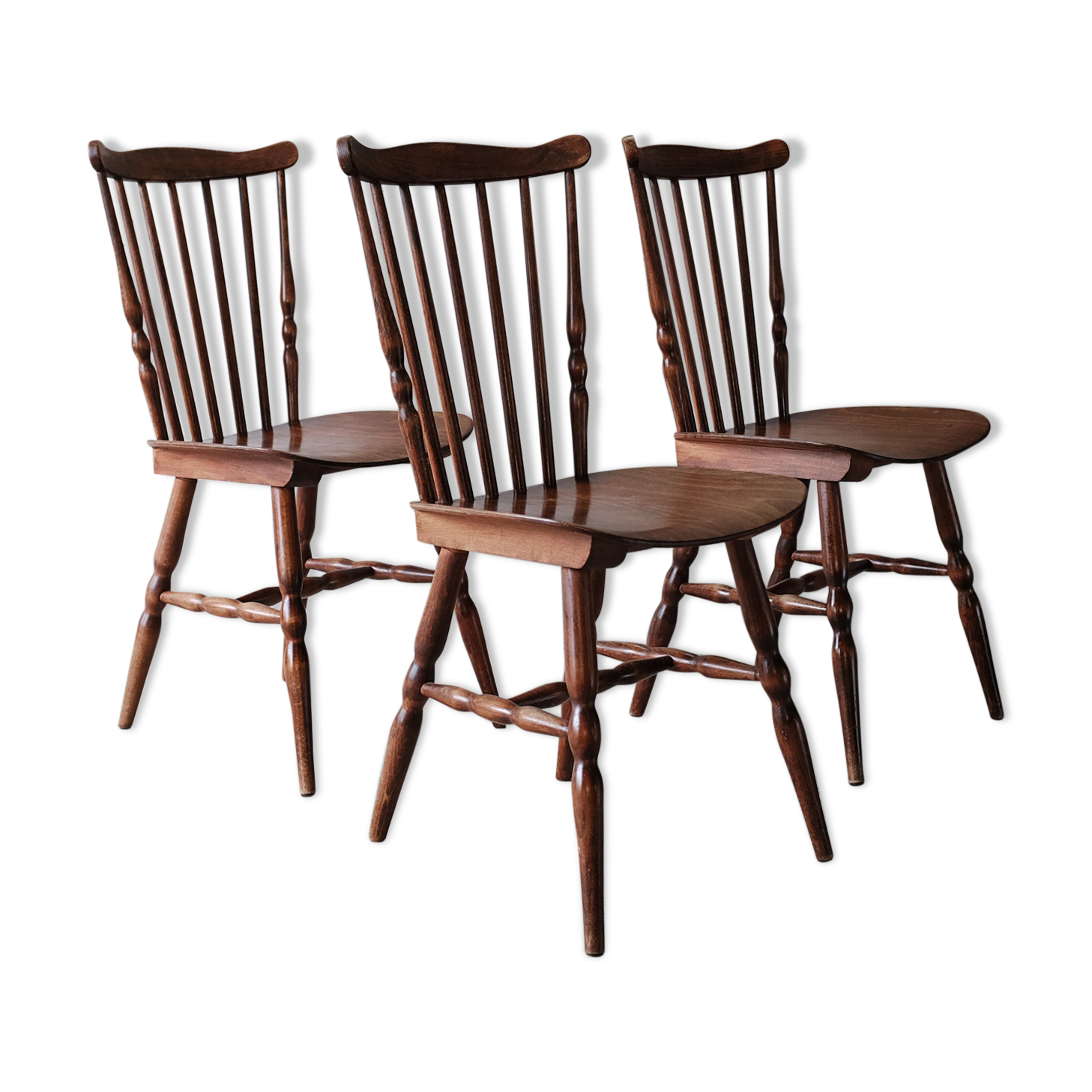 Lot de 3 chaises Baumann modèle Menuet années 50 60