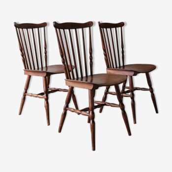 Set of 3 chairs Baumann Menuet model 50s 60s