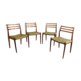 Set of 4 chairs model 78 by Niels Otto Moller for JL Mollers