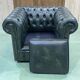 Chesterfield leather armchair from the 70s