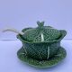 Green cabbage soup tureen