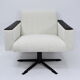 Fauteuil vintage Deutsche Democratic Republic DDR, années 1960, Bouclé blanc