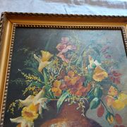 Oil on canvas, bouquet of flowers signed Foncier