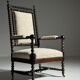 Fauteuil bobine anglais du 19ème siècle