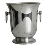 Shiny silver metal champagne bucket