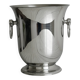Shiny silver metal champagne bucket