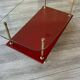 Table basse vintage verre et laiton