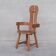 Belgium Oak Brutalist Mid-Century Chair by De Puydt