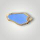 Vintage wall mirror with golden resin shell