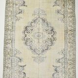 Light Yellow & Brown Vintage Rug, 164x266Cm