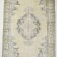 Tapis vintage jaune clair et marron, 164 x 266 cm