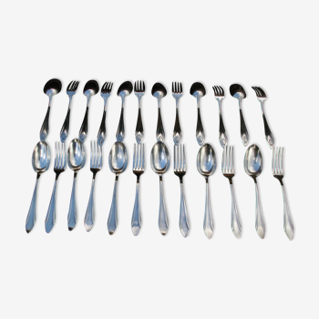 Ménagère entremet 24 pieces art deco goldsmith deetjen - forks/spoons