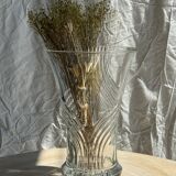 Large geometric glass vase H30