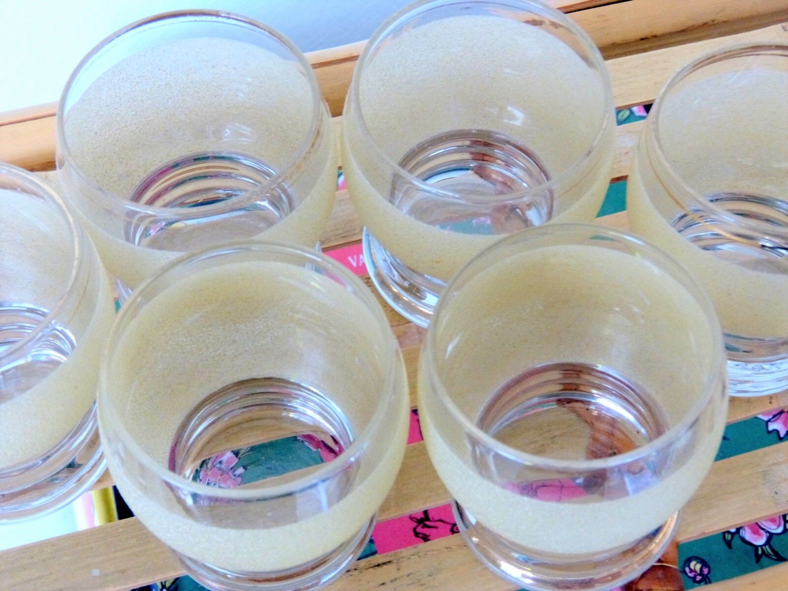 Set de 6 verres granités vintage 50/60's