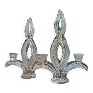 Bougeoirs cristal vannes