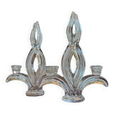 Vannes crystal candle holders from the 70s (X2)