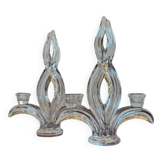 Vannes crystal candle holders from the 70s (X2)