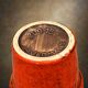 Scheurich Fat Lava vase in red and brown – Model 209-18 – 1970s