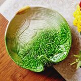 Serving dish with celery barbotine