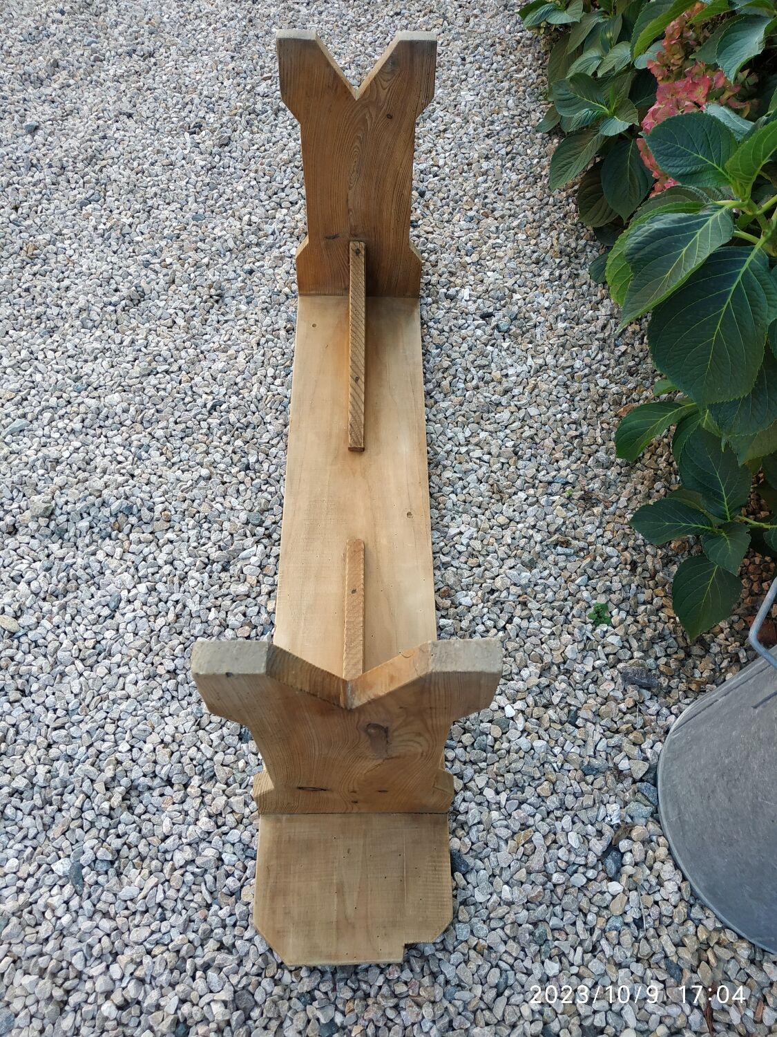 Wooden bench
